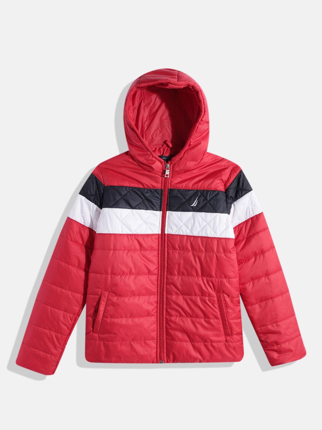 nautica boys striped puffer jacket