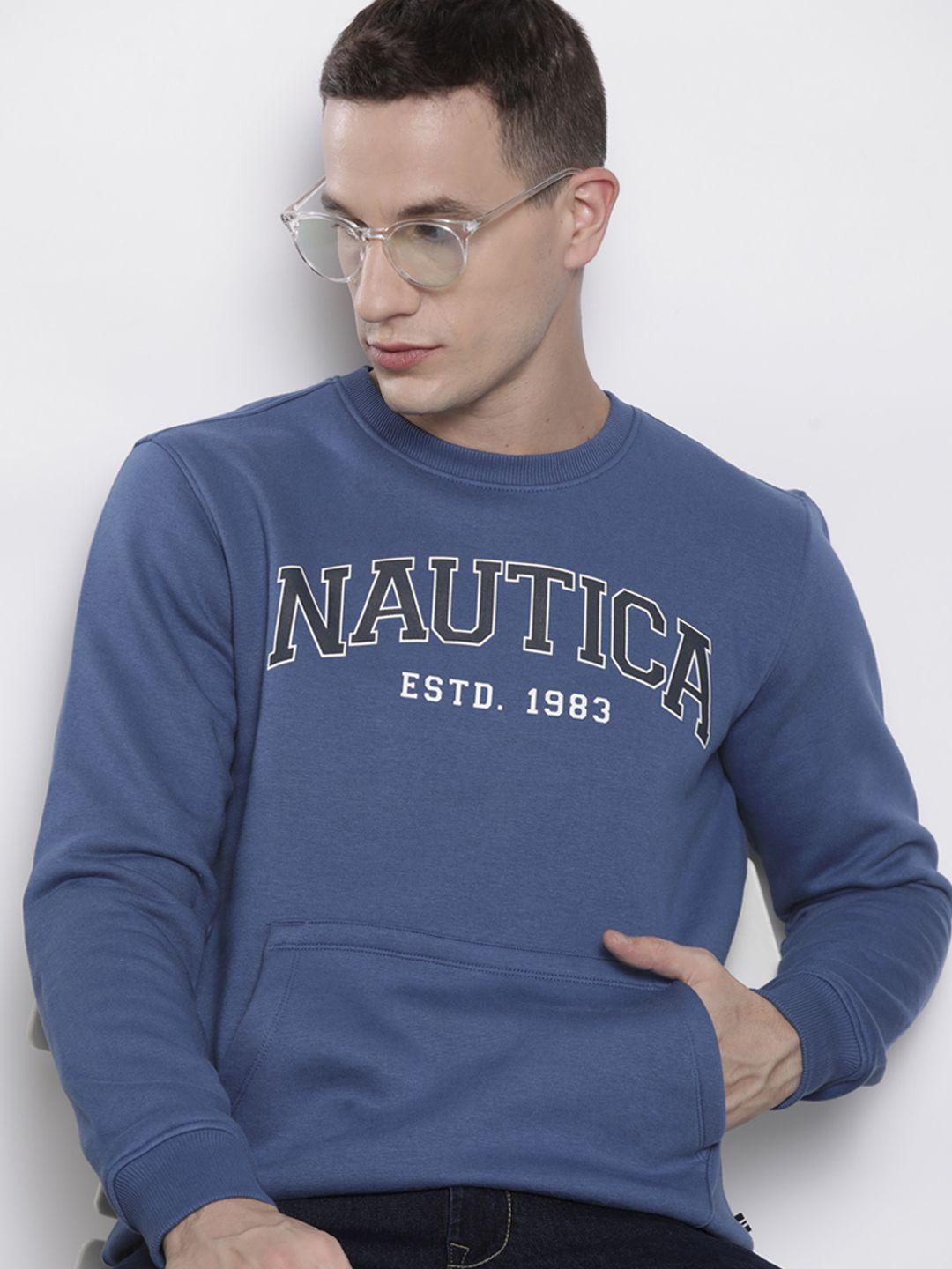 nautica brand logo printed sweatshirt