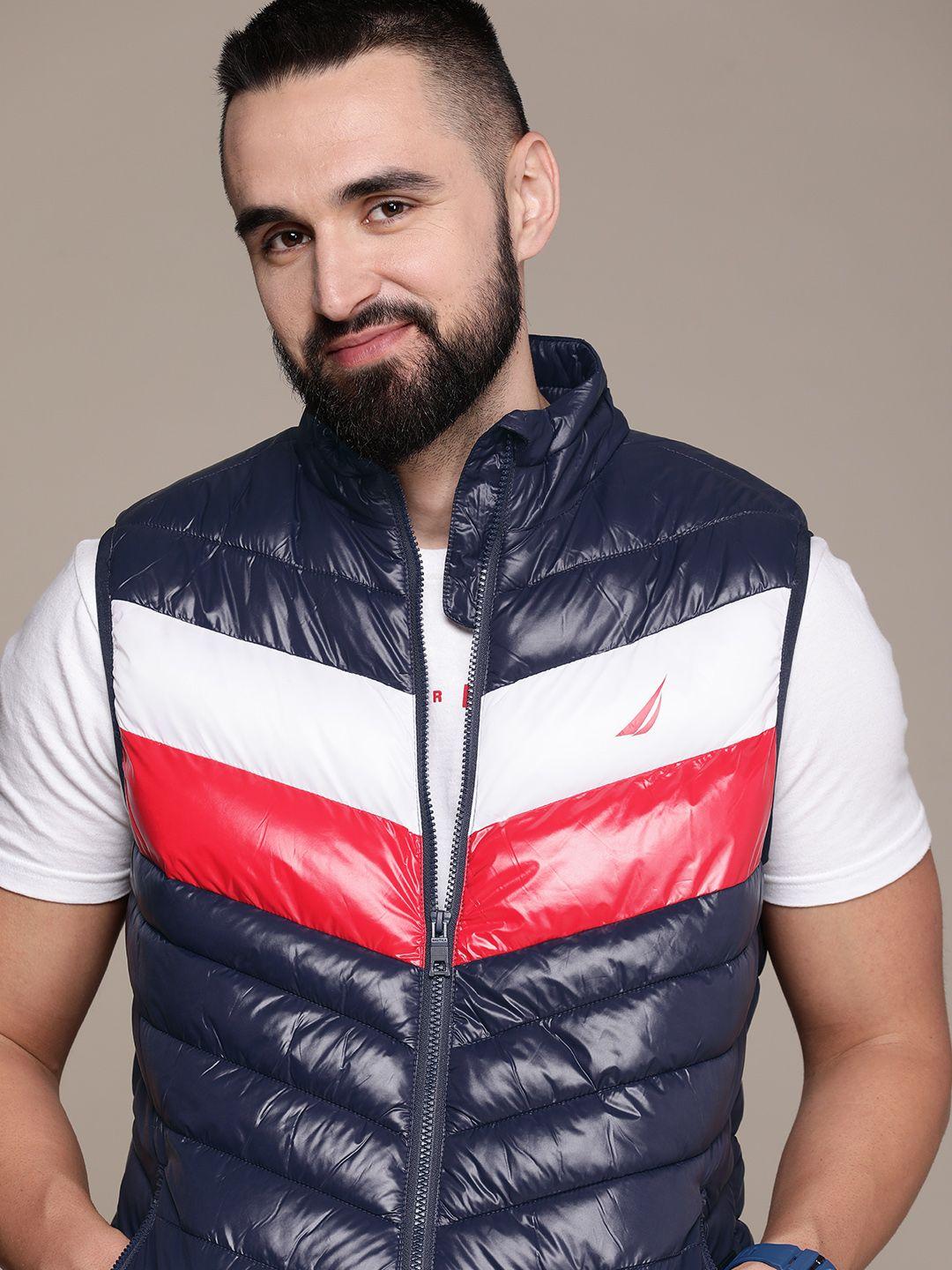 nautica colourblocked padded jacket