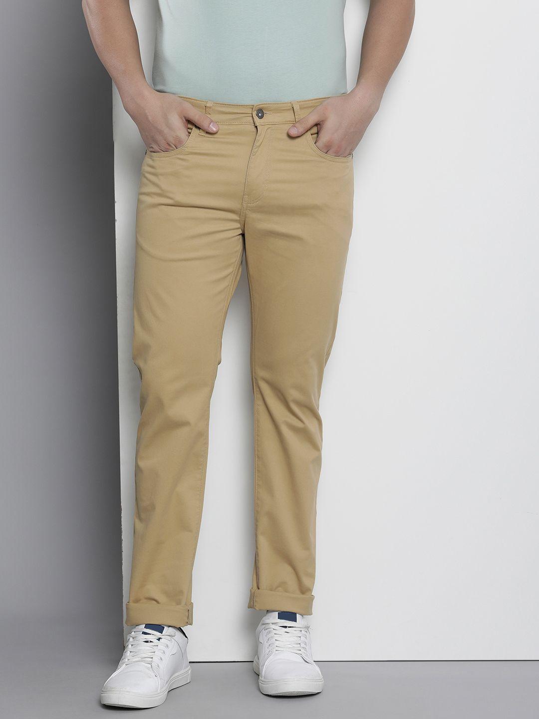 nautica men slim fit mid-rise chinos trousers