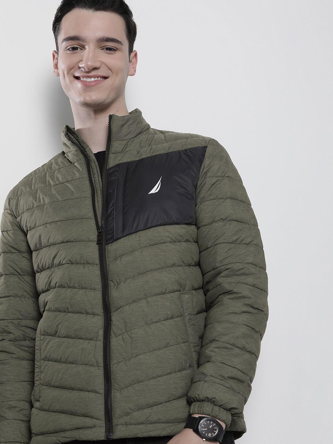 nautica men solid puffer jacket