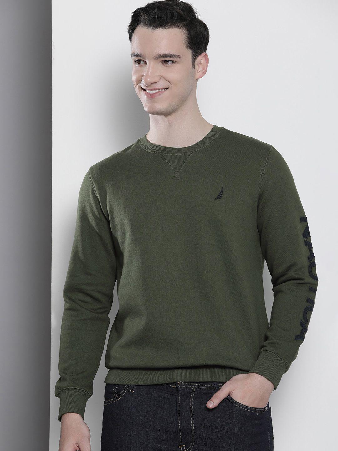 nautica men solid sweatshirt