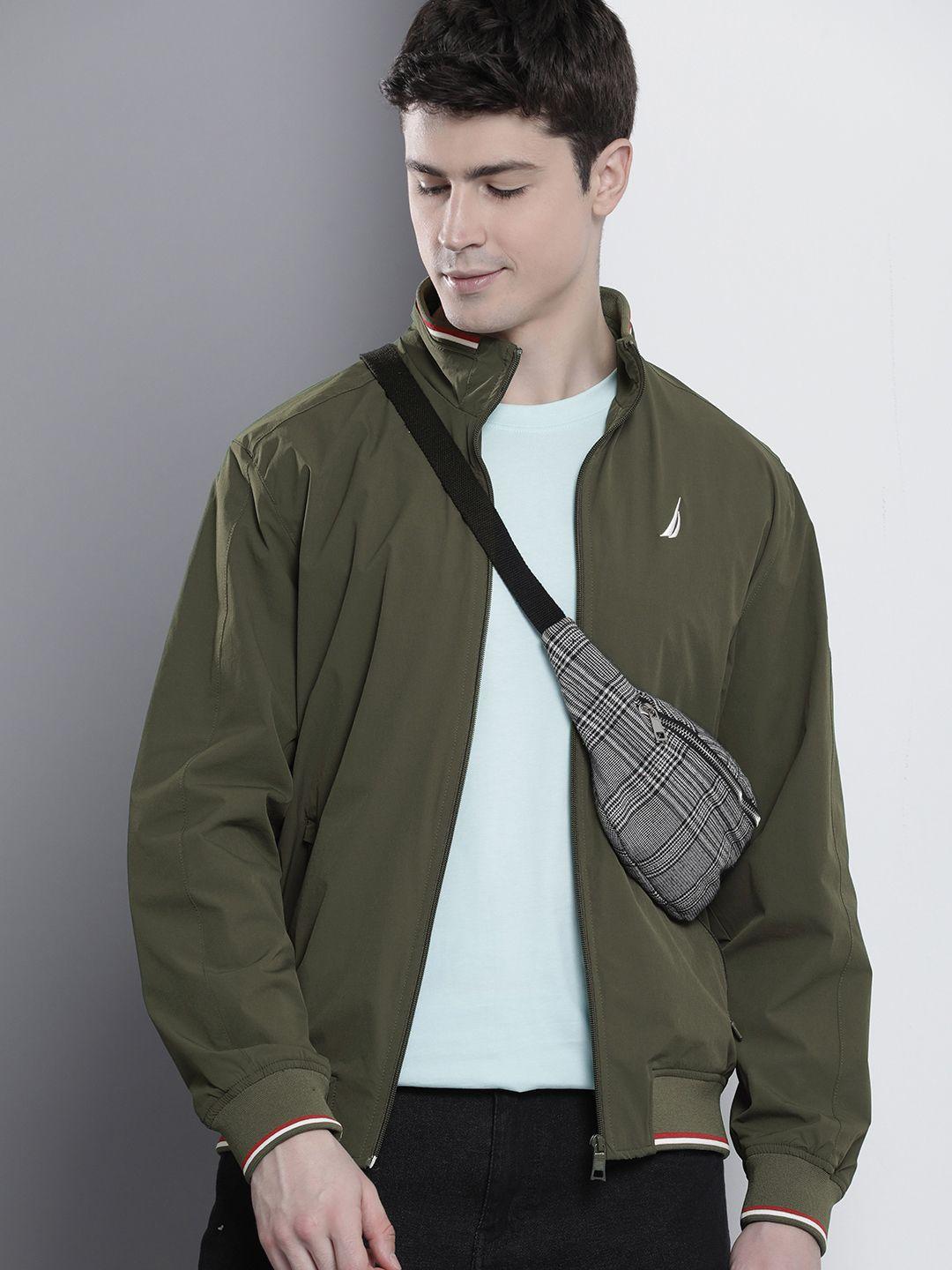 nautica mock collar bomber jacket