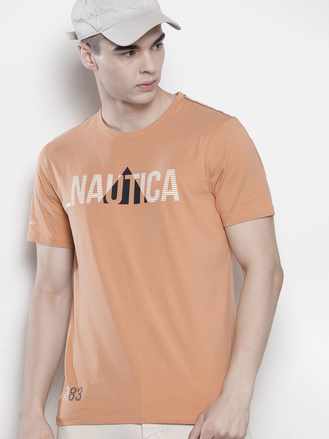 nautica printed pure cotton t-shirt