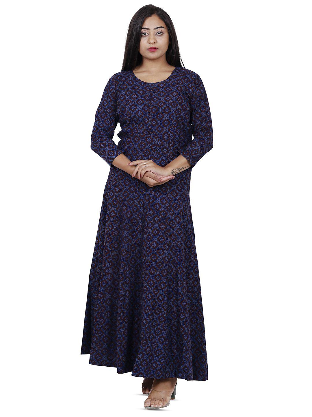 navgya polka dot print organic cotton fit & flare midi dress