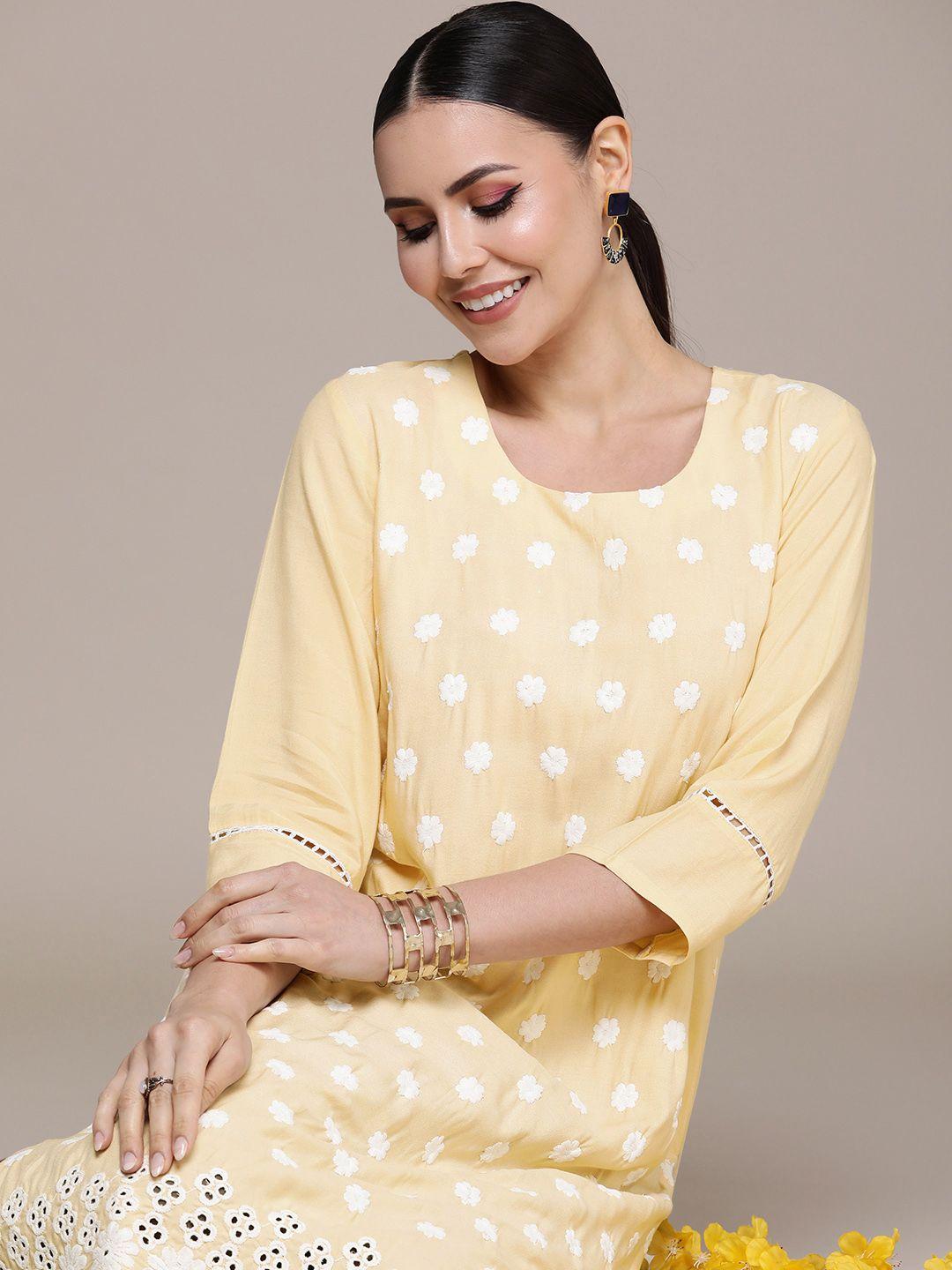 navibhu ethnic motifs printed kurta