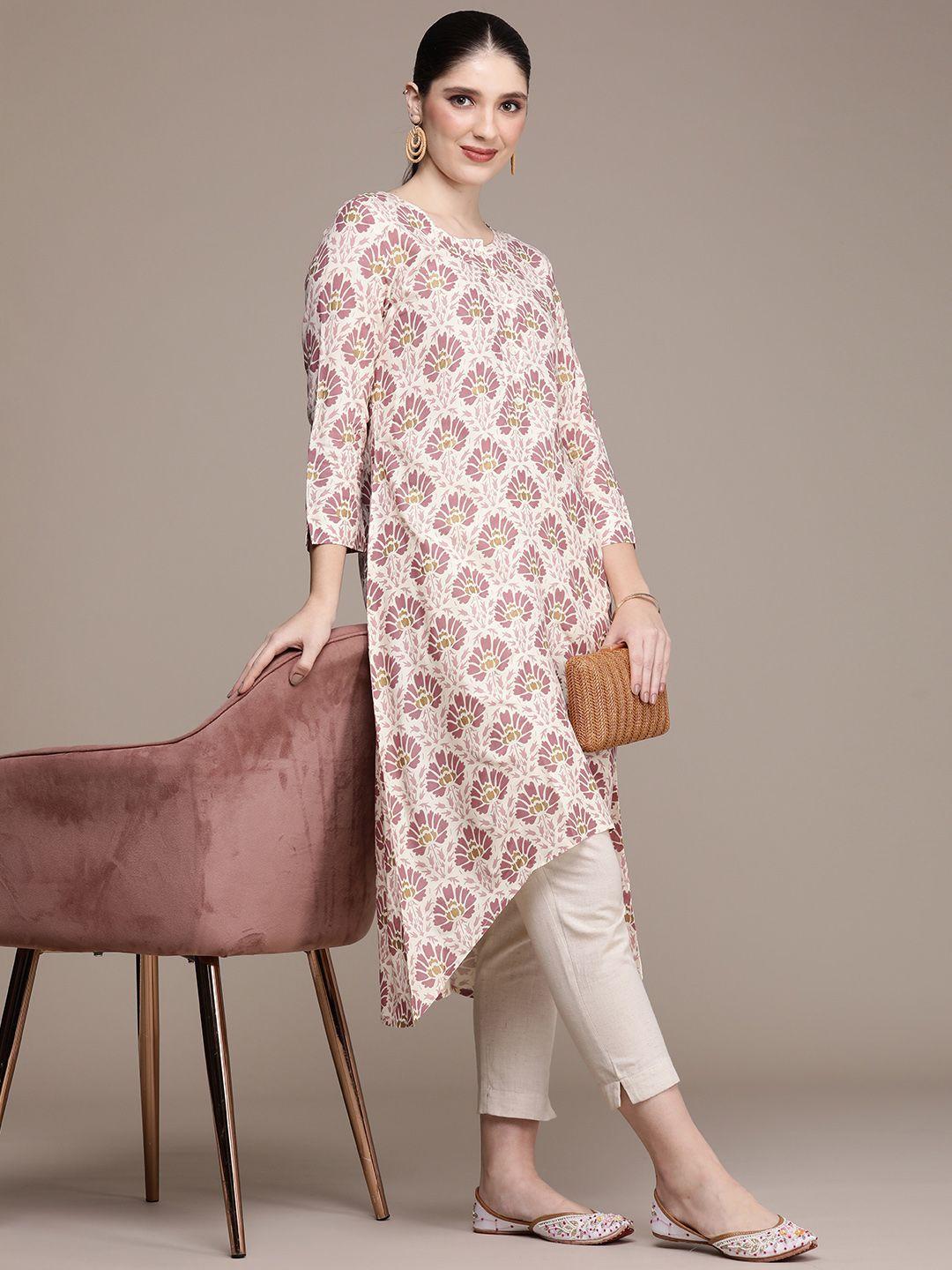 navibhu women ethnic motifs printed kurta