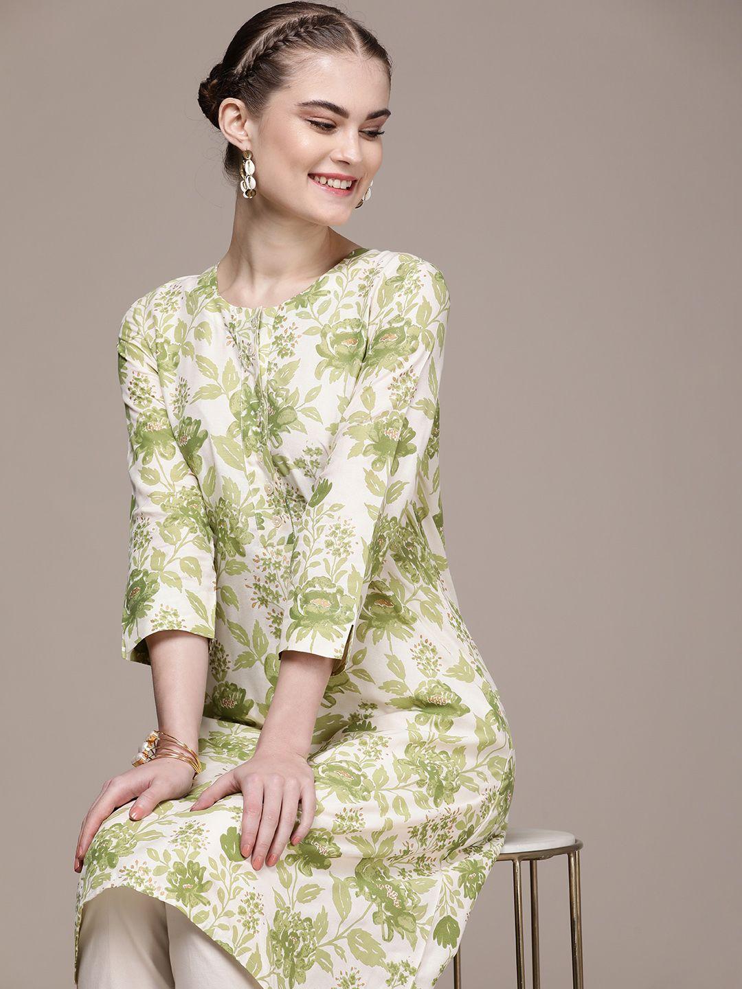 navibhu women floral printed kurta