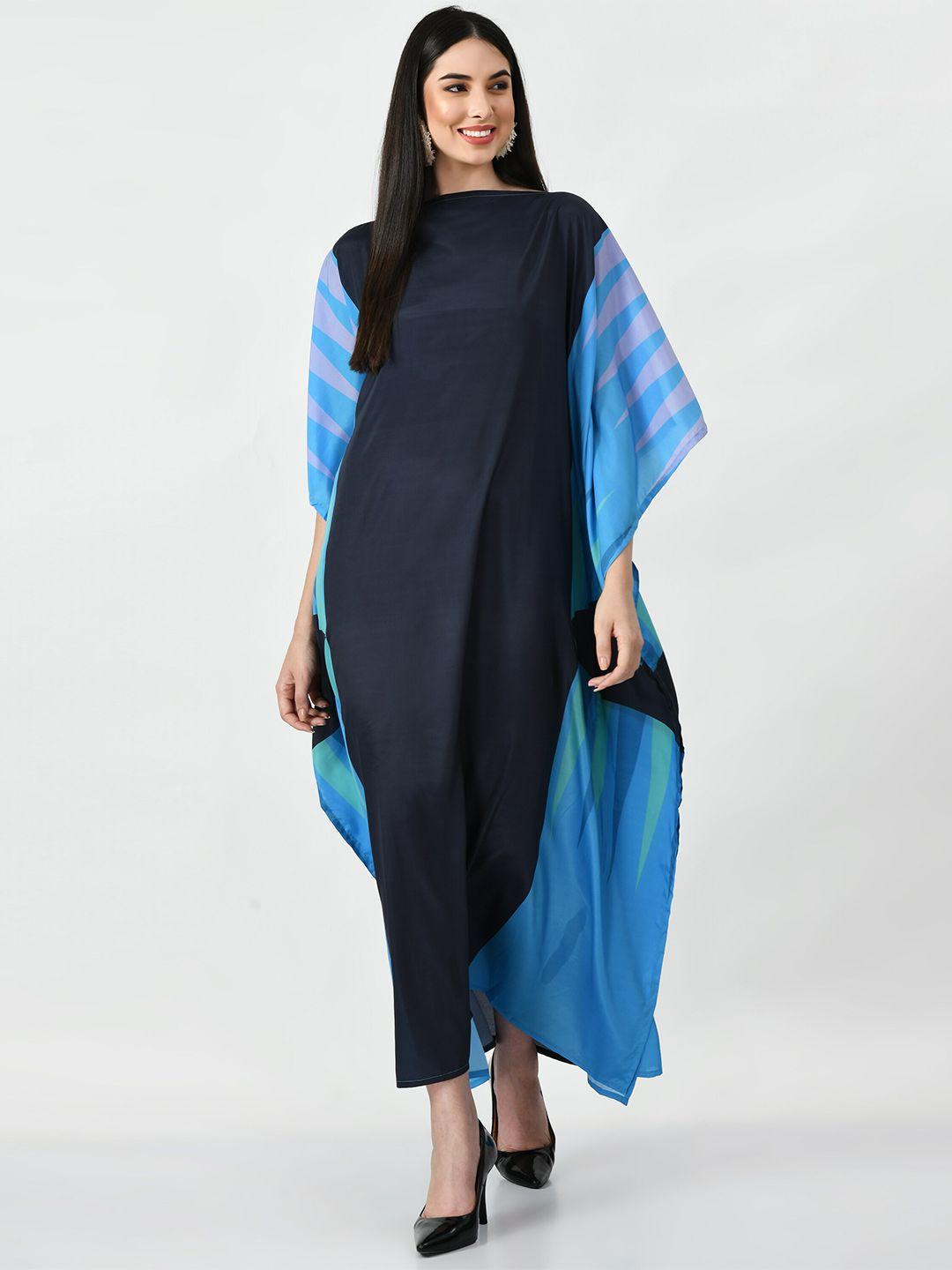 navvi kimono sleeve satin maxi dress