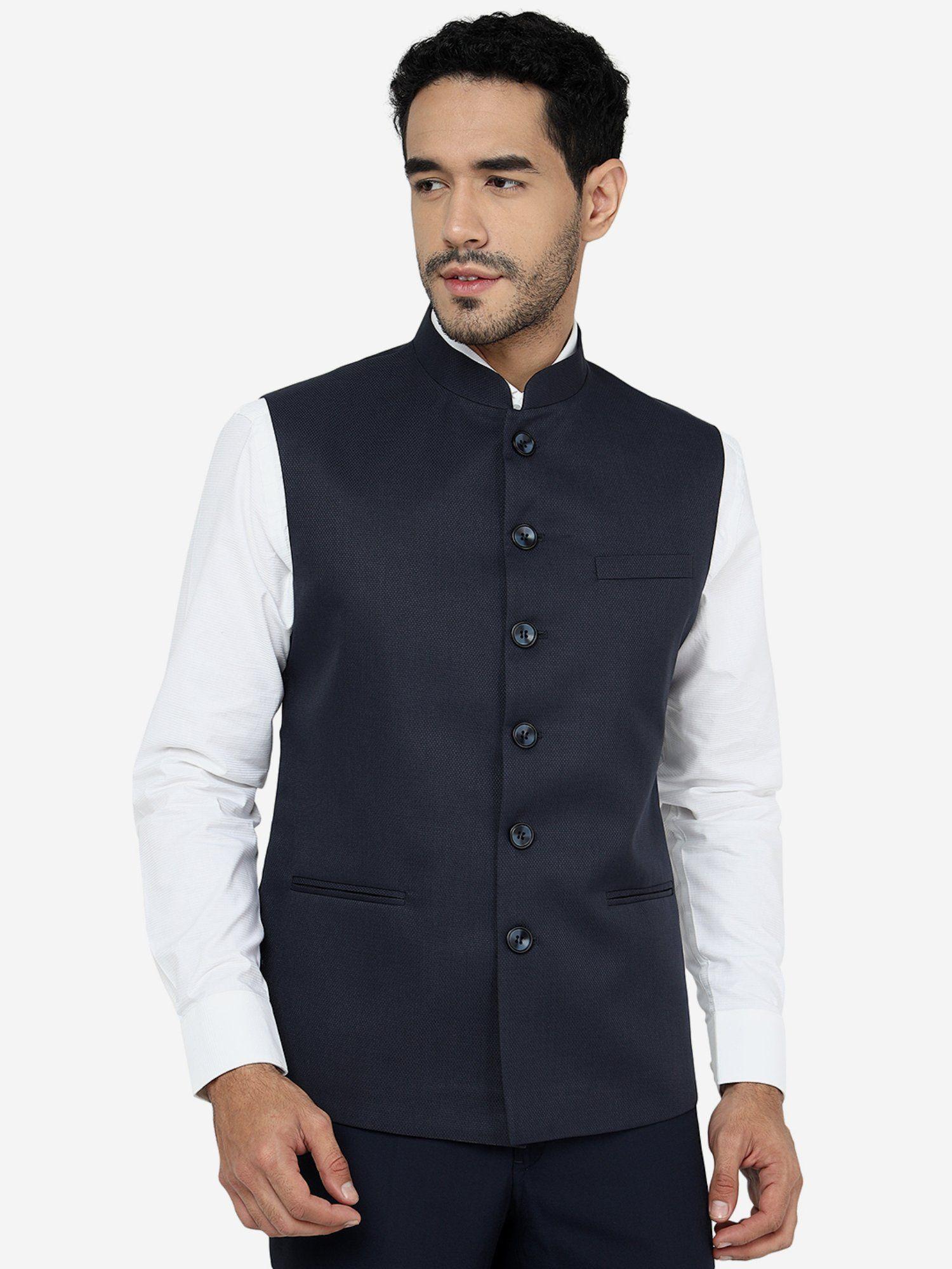 navy-blue-bandhgala-wool-jacket