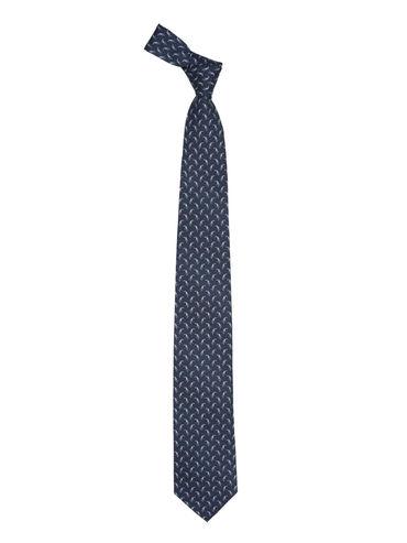 navy blue bird italian silk necktie