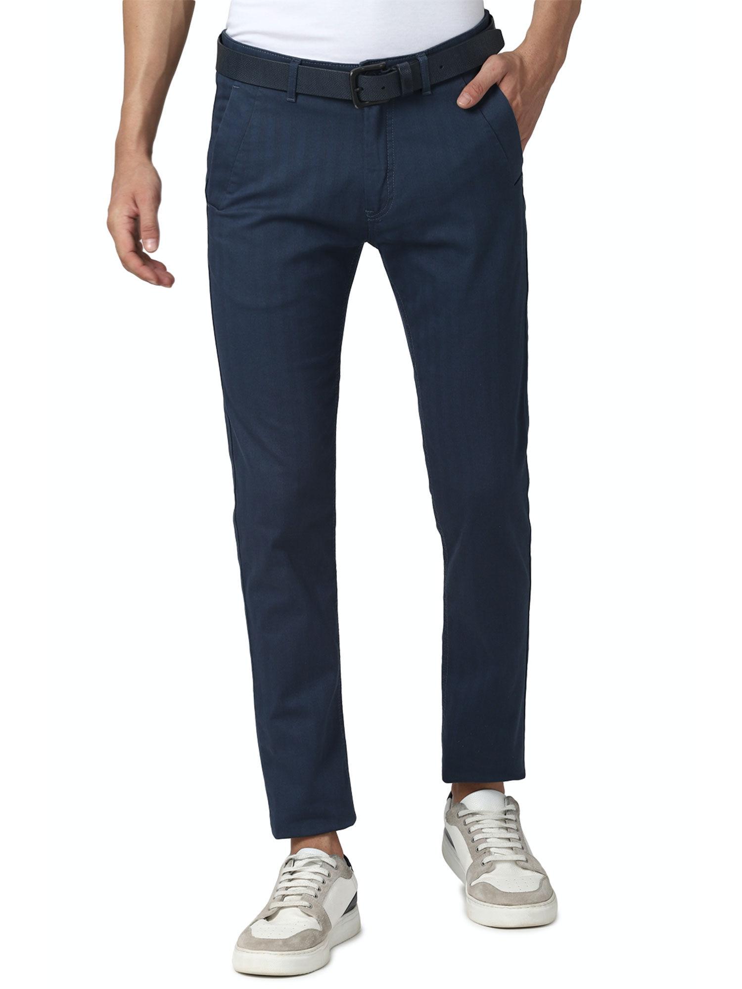 navy blue casual trouser