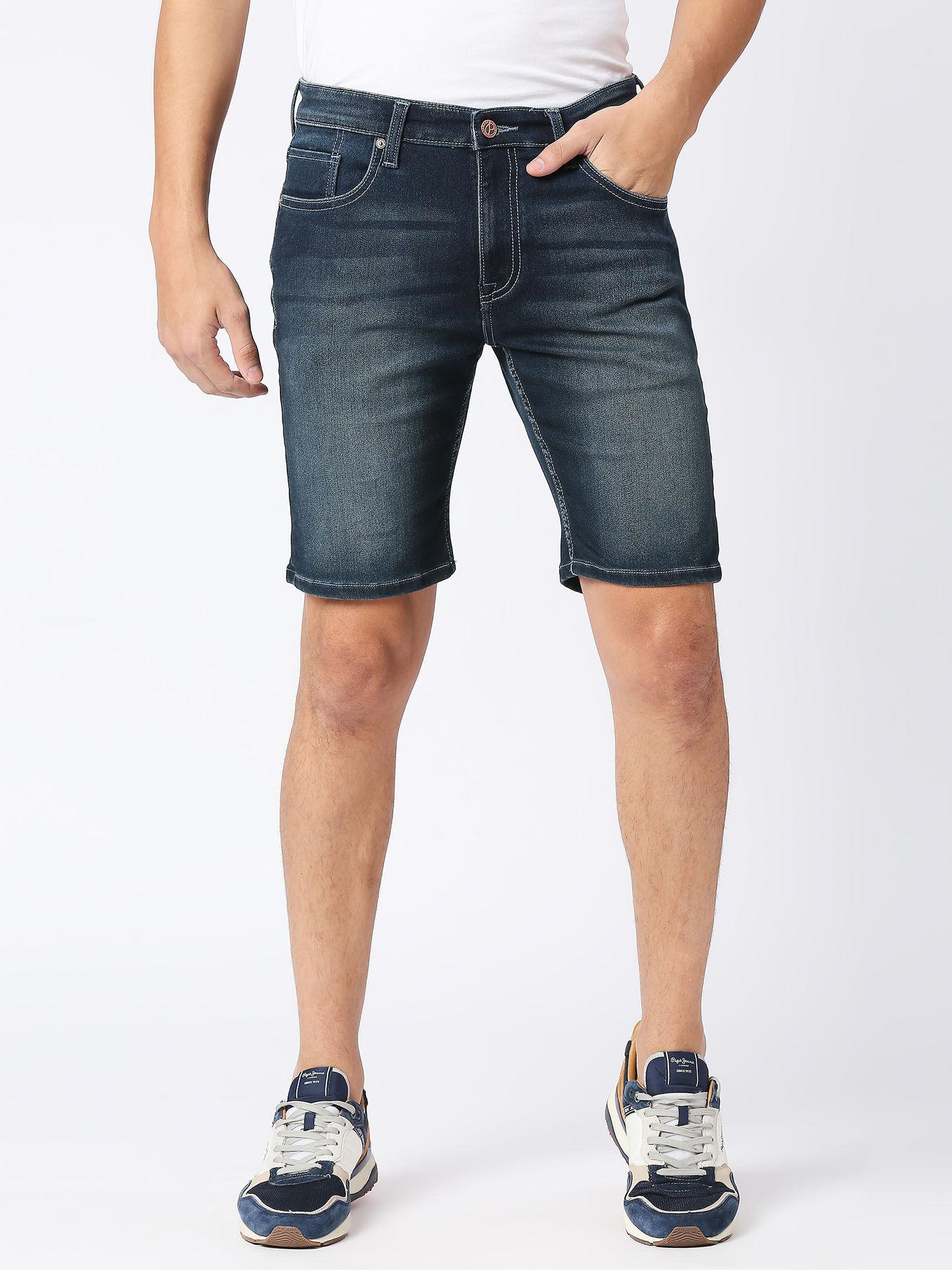 navy blue chinox shorts regular fit mid waist shorts