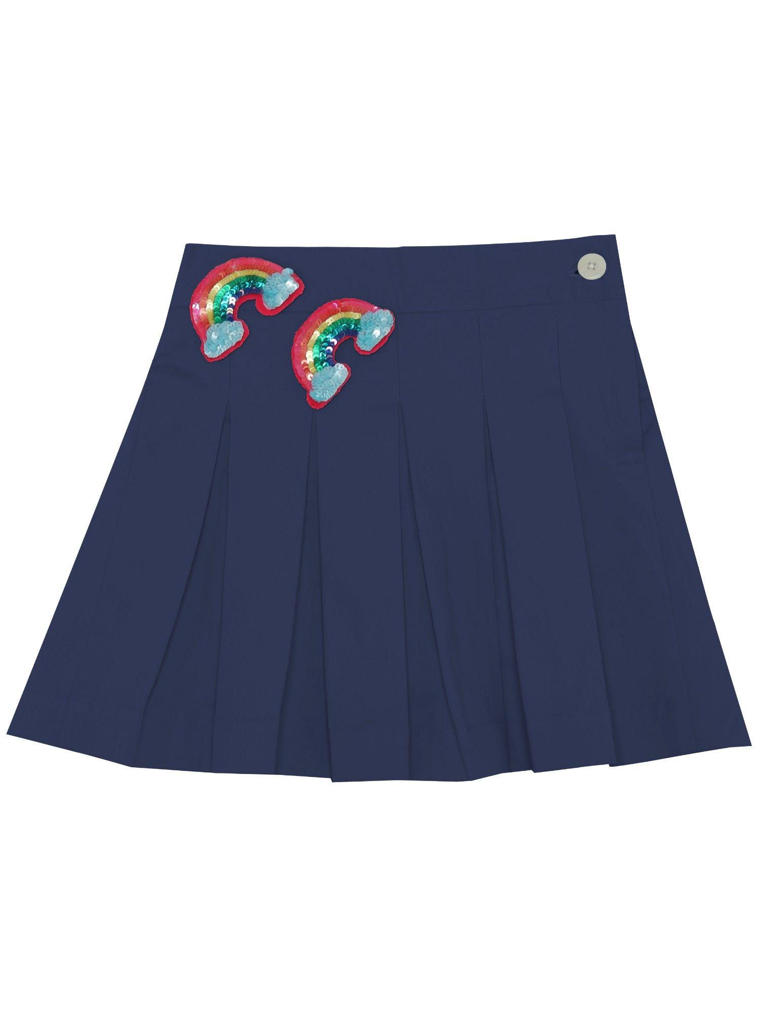 navy blue embellished alice skirt