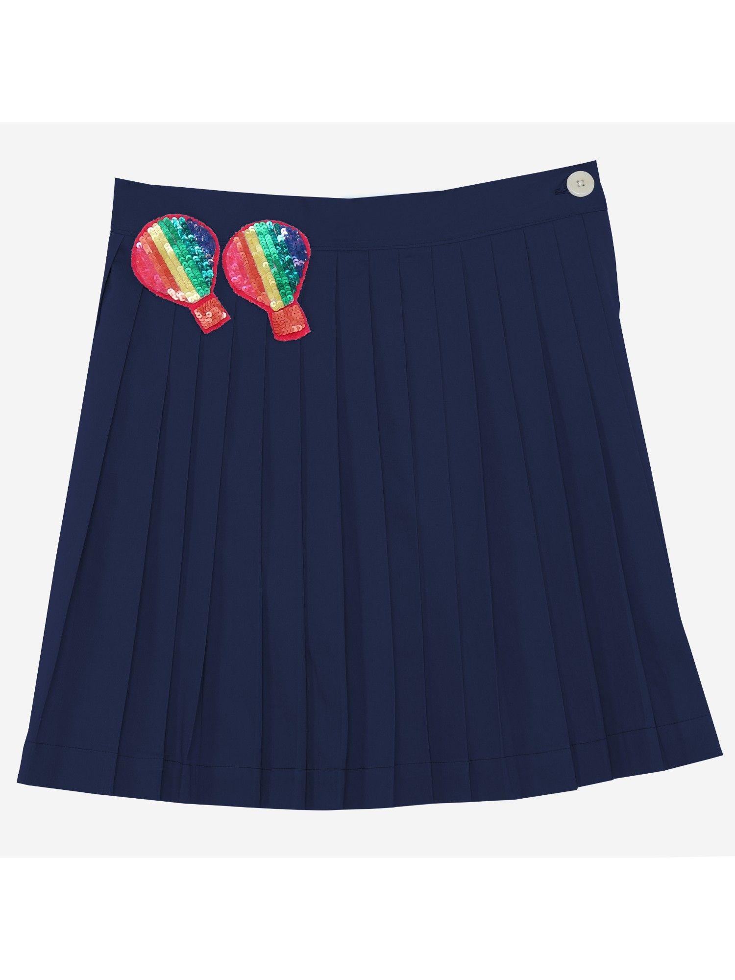 navy blue embellished madeline skirt