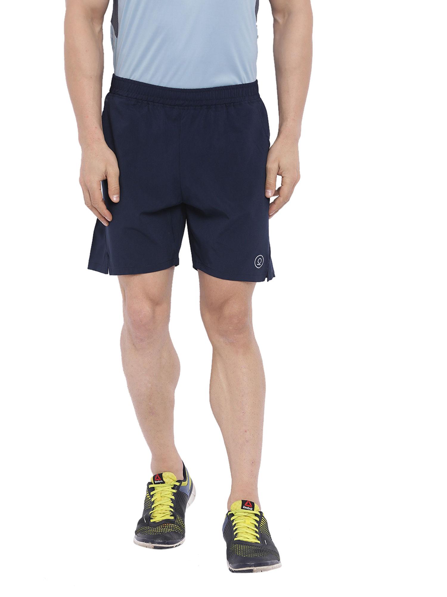 navy blue men gym shorts