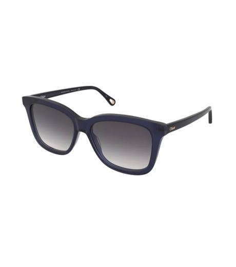 navy blue rectangular sunglasses