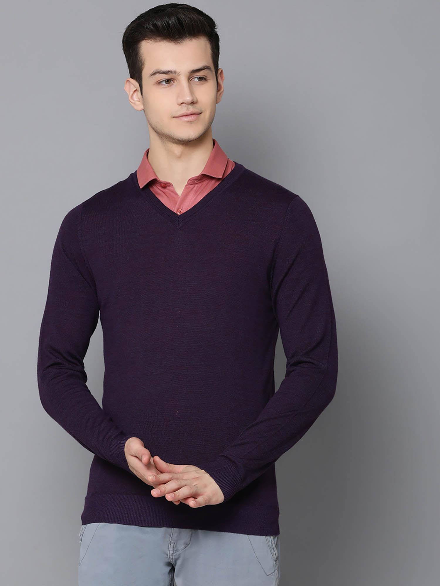 navy blue solid sweater