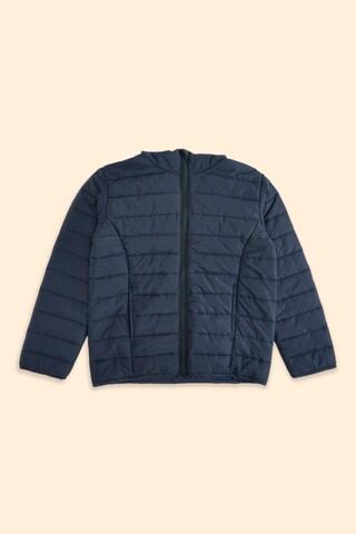 navy cut & sew casual full sleeves regular hood boys regular fit jacket