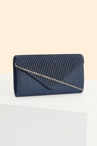 navy glitter material casual polyester women clutch
