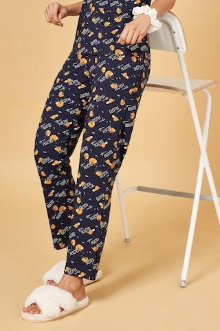 navy print full length  sleepwear women comfort fit  pyjamas