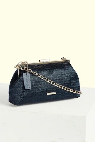 navy shimmer casual polyester women clutch
