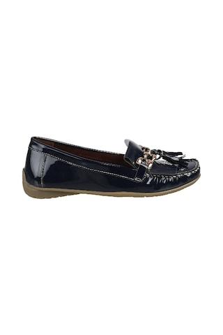 navy solid casual women loafers