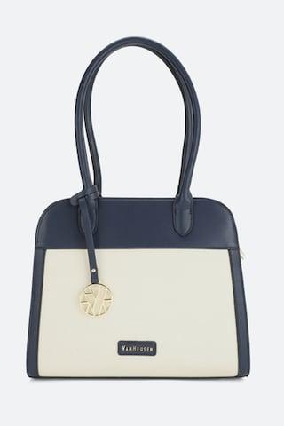 navy solid formal pu women handbag