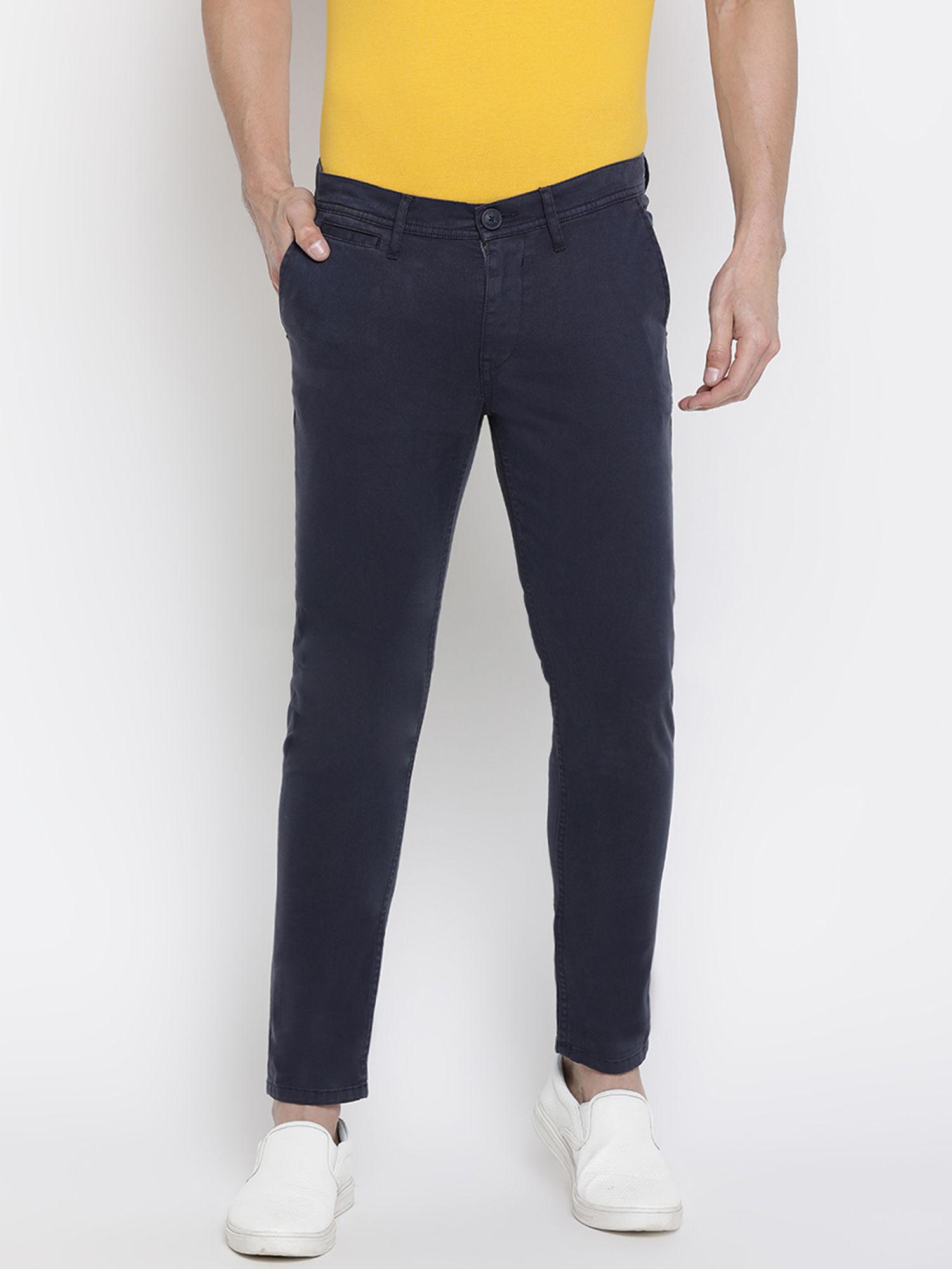 navy solid trouser