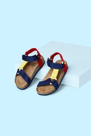 navy velcro straped casual boys sandals