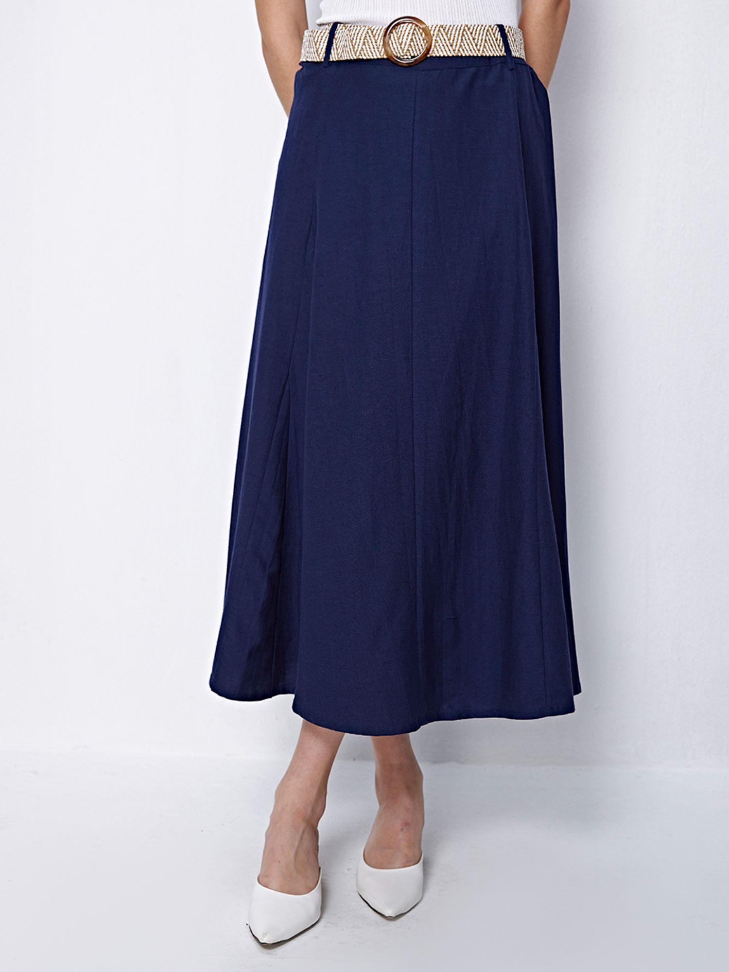 navy a-line midi skirt (set of 2)