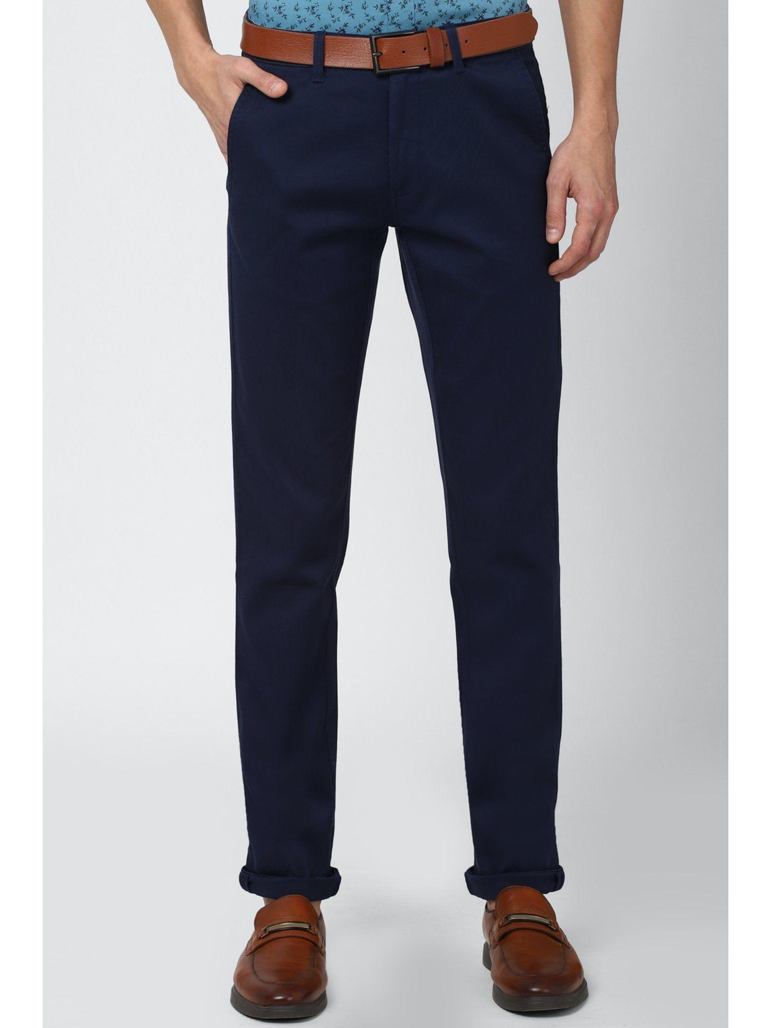 navy blue casual trouser