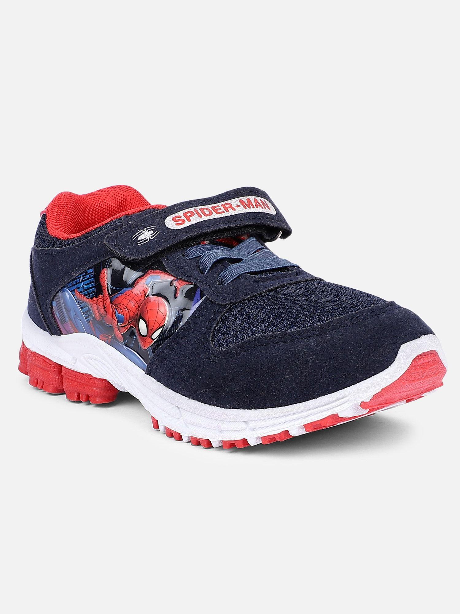 navy blue character printed sports shoes