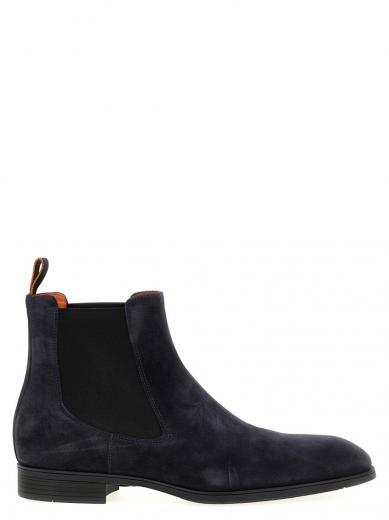 navy blue chelsea ankle boots