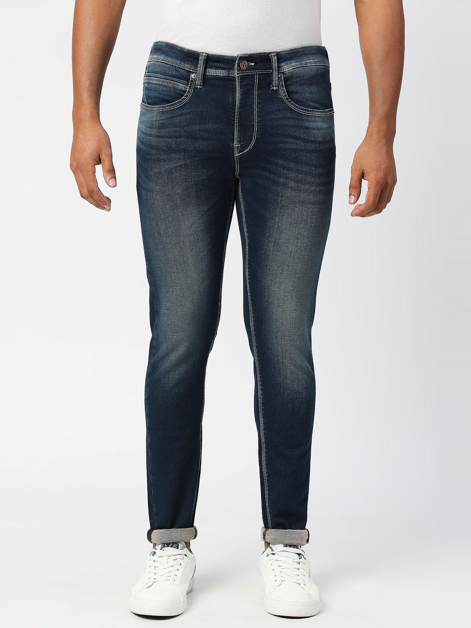 navy blue chinox super skinny fit mid waist jeans