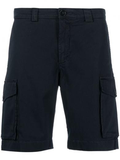 navy blue cotton cargo shorts
