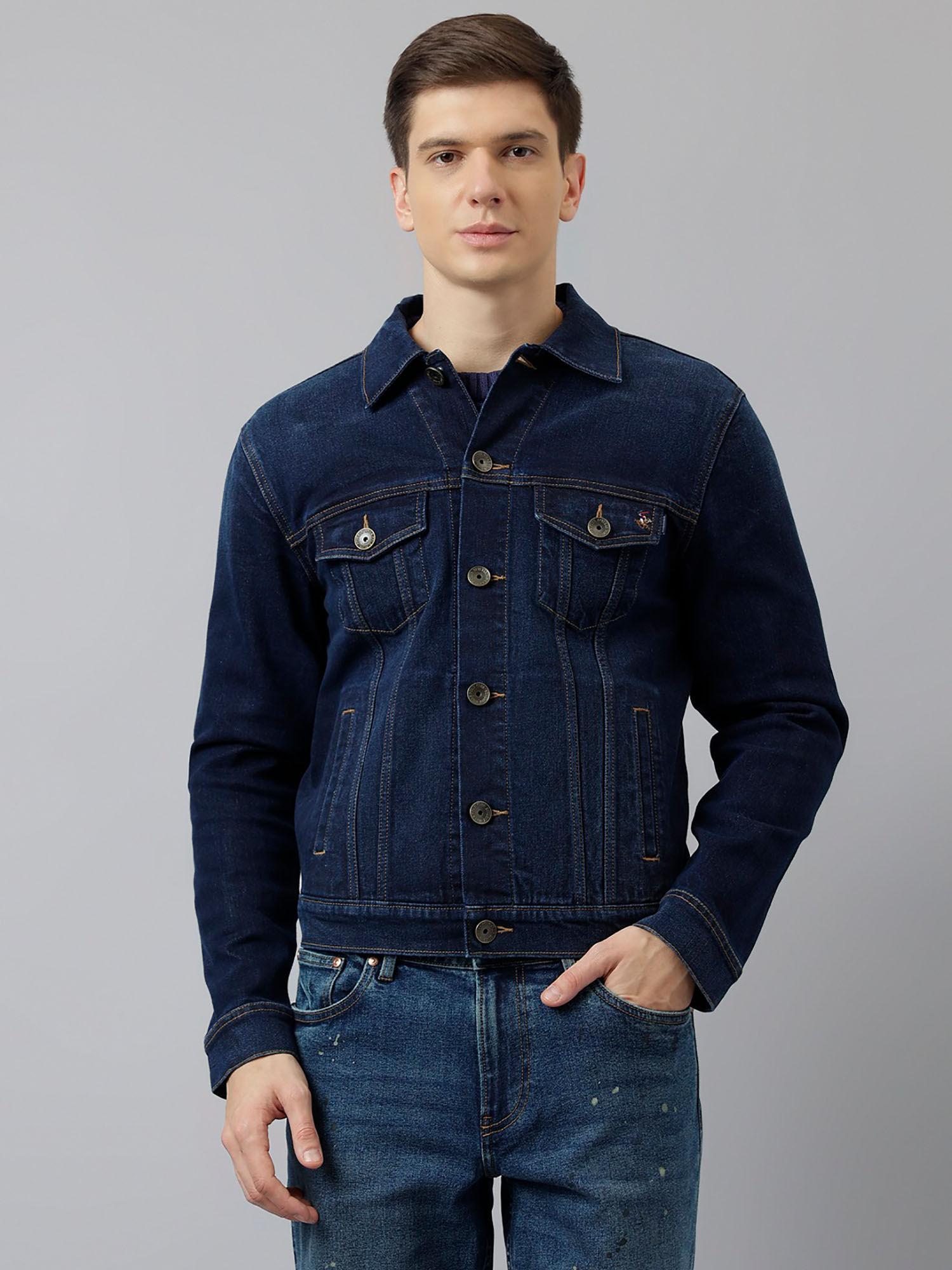 navy blue denim jacket