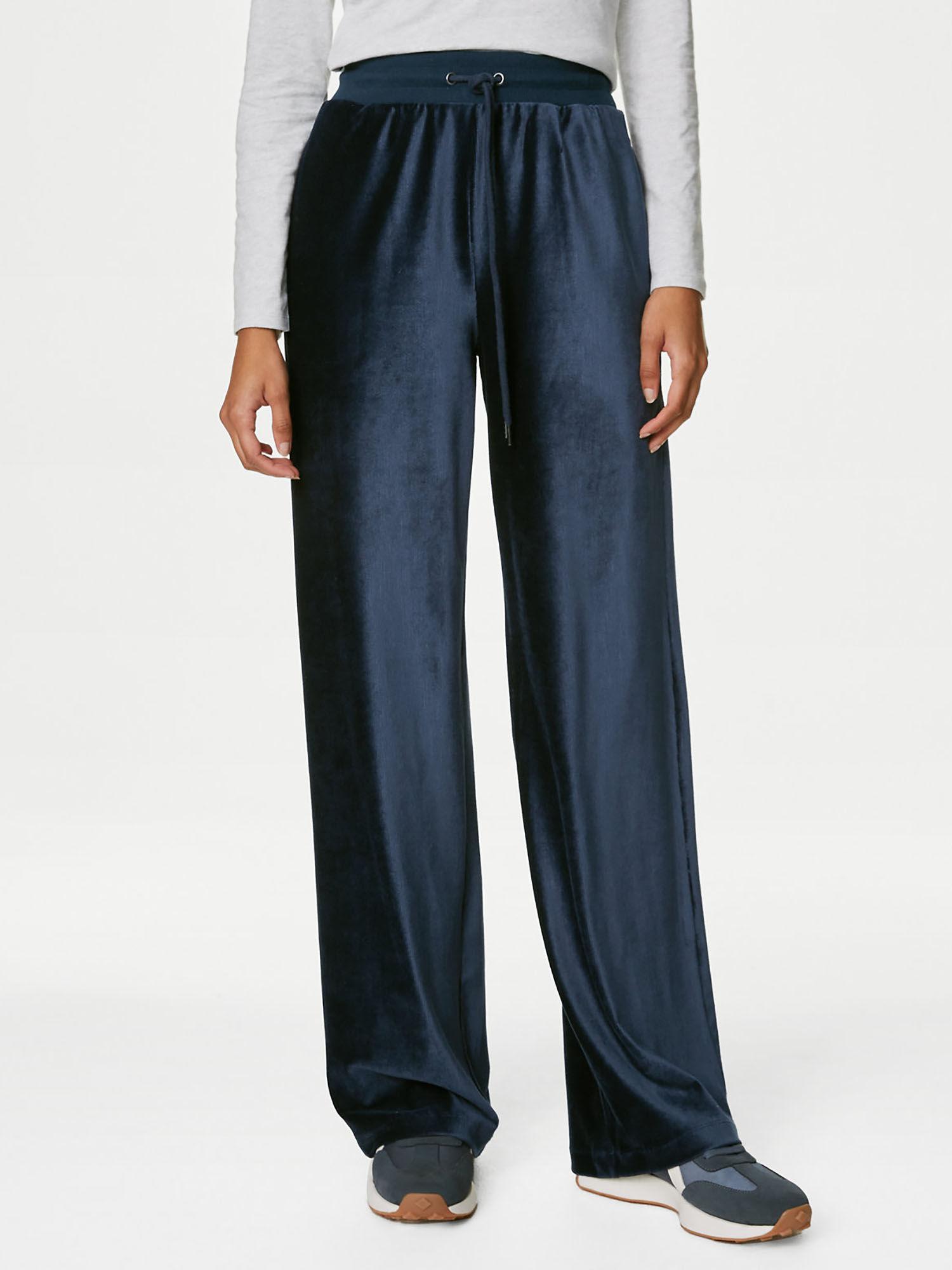 navy blue drawstring & elasticated trackpant