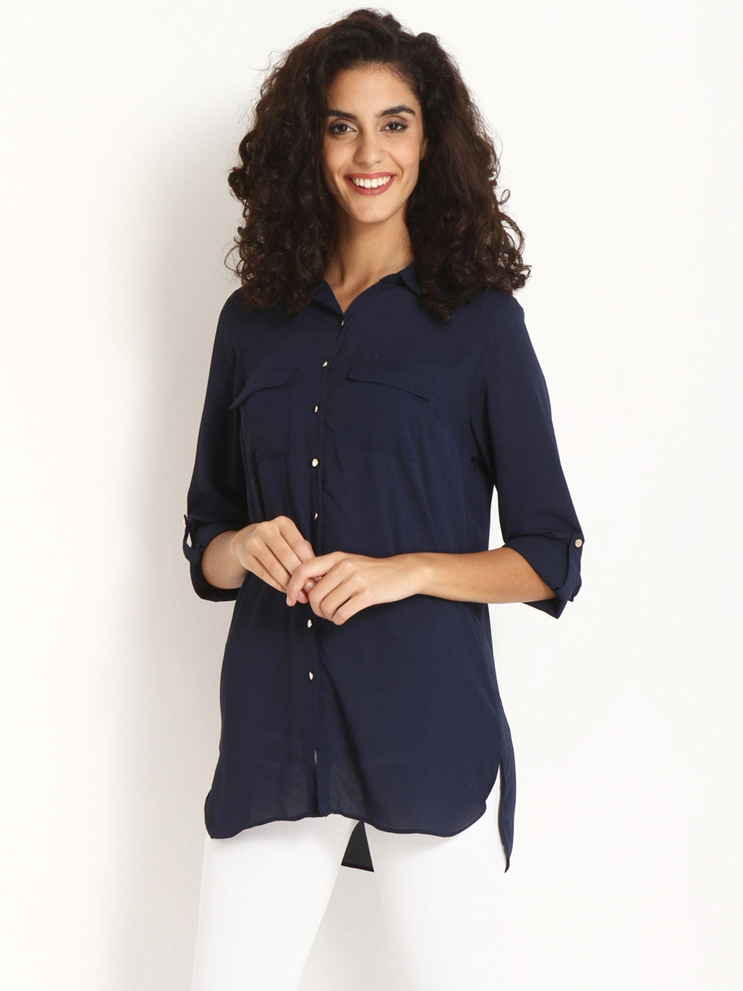 navy blue fashion tunic