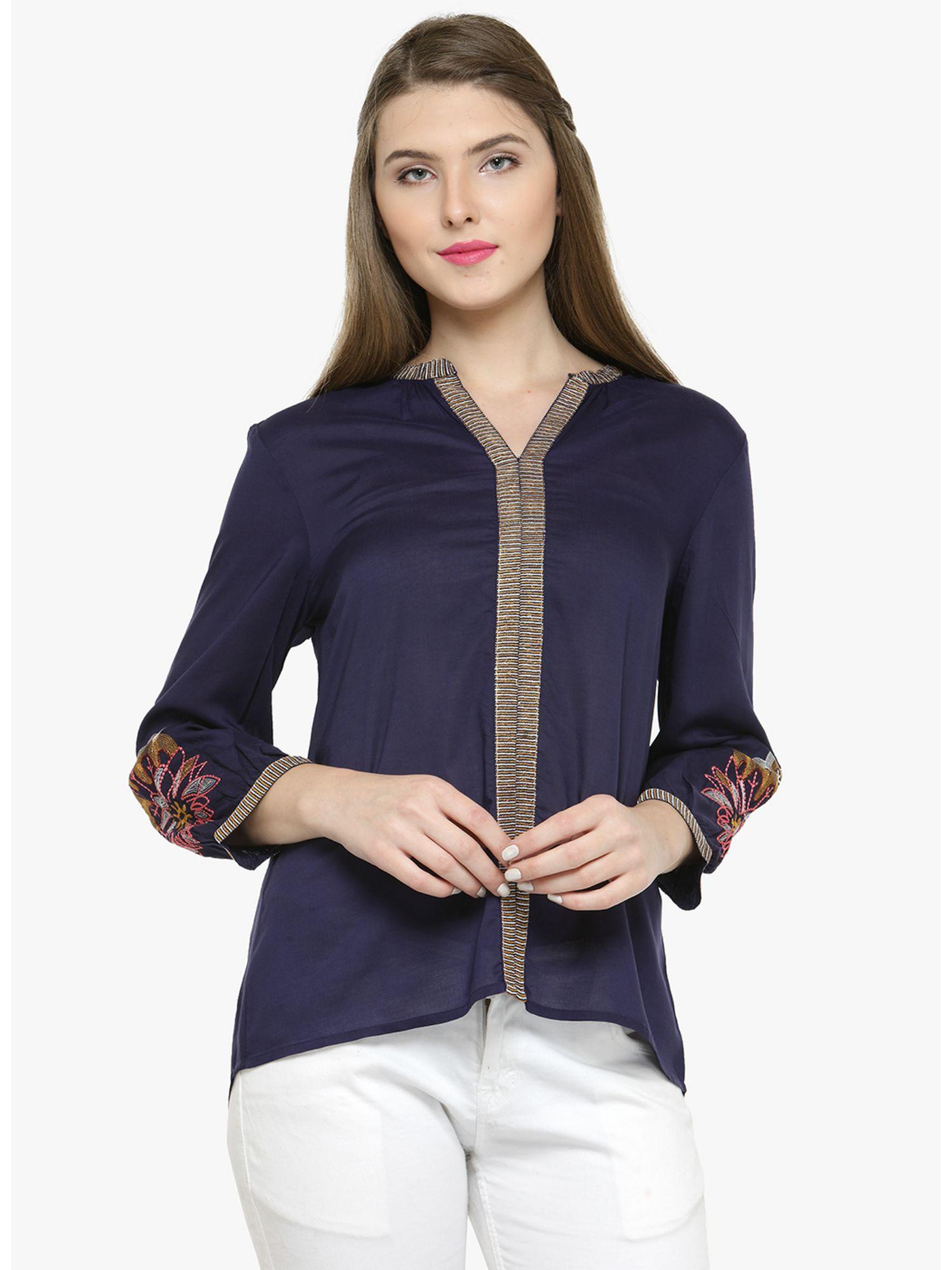 navy blue fashion tunic