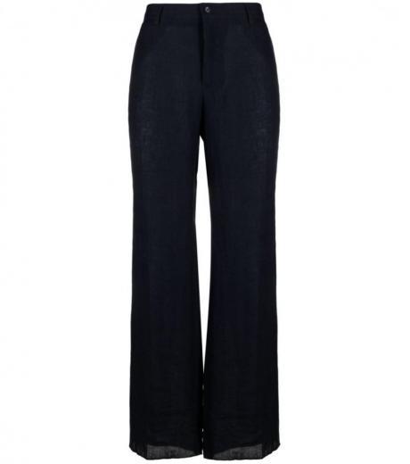 navy blue flare trousers