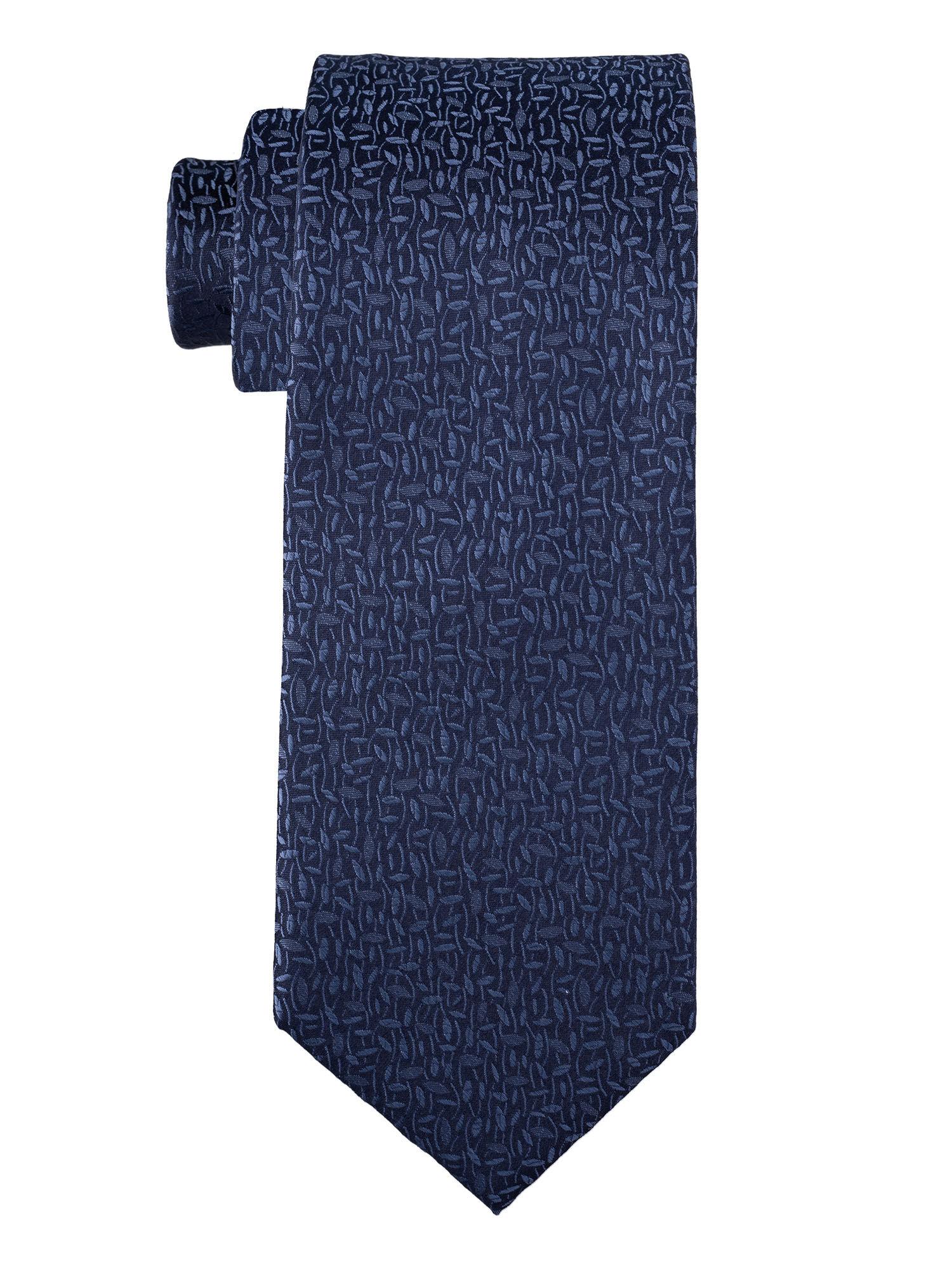 navy blue floral silk tie
