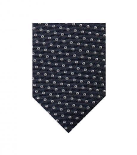 navy blue geometric tie