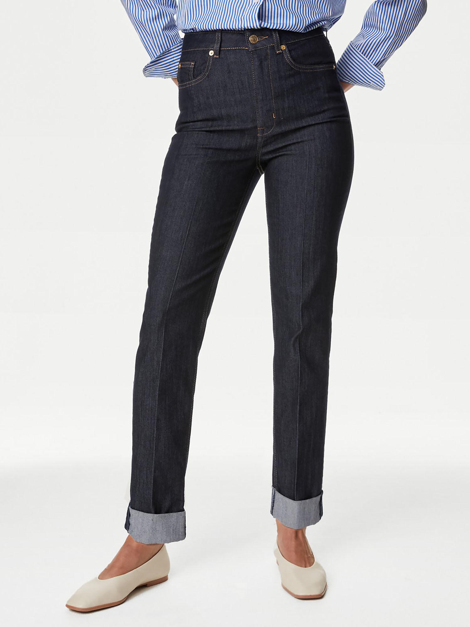 navy blue harper cigarette smart jeans