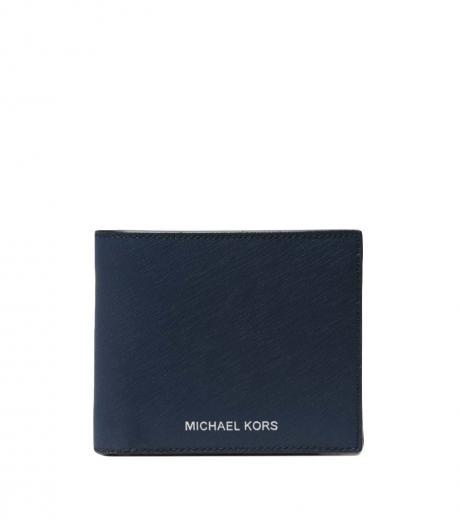 navy blue harrison billfold wallet
