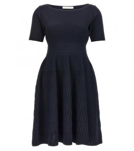 navy blue hela textured dress