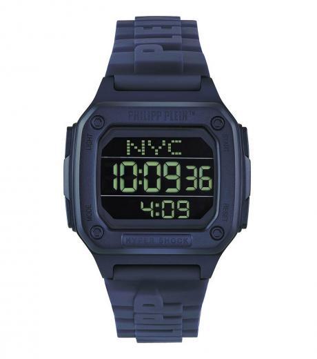 navy blue hyper logo watch