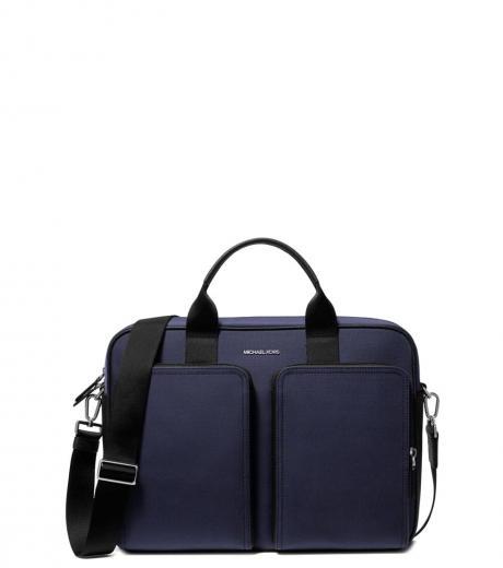 navy blue kent large briefcase bag