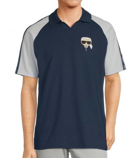 navy blue logo polo