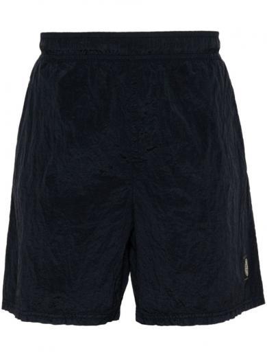 navy blue logo swim shorts